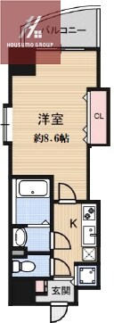 Luxe玉造Ⅲの物件間取画像