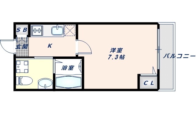 パラドール大蓮東の物件間取画像