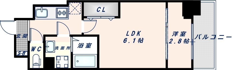 リアライズ鶴橋東Ⅱの物件間取画像