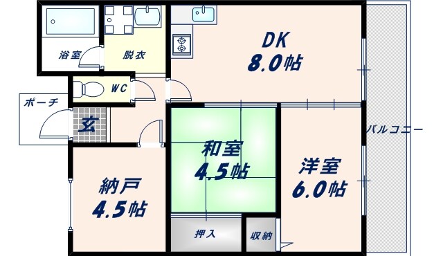 パラツィーナ小阪の物件間取画像