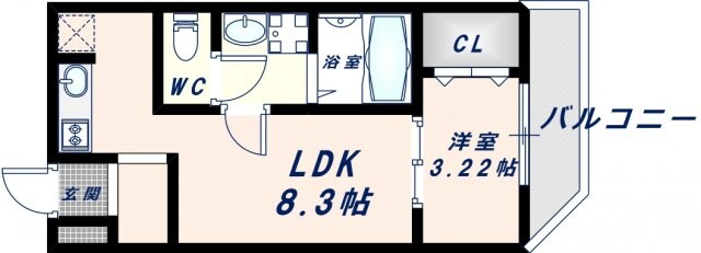 エフスタイル大蓮北1号館の物件間取画像