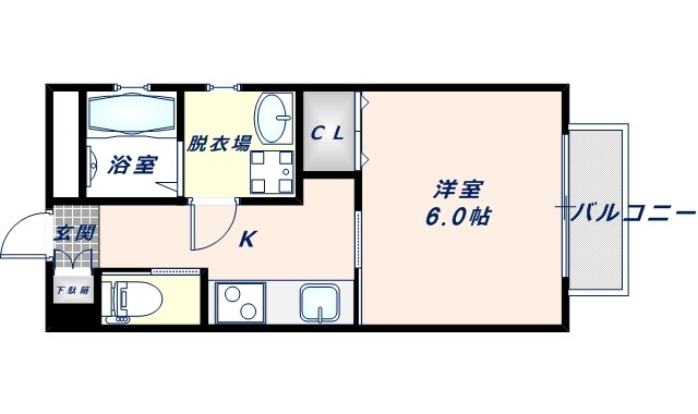 パレスハナテンⅠの物件間取画像