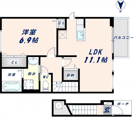 アートン・若江西の物件間取画像