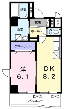 ディオーネジェータ長堂の物件間取画像