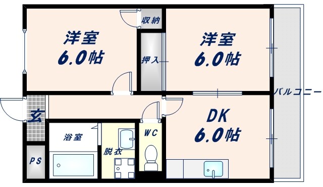 坂田マンションの物件間取画像