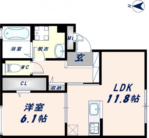 セントコリーヌE棟の物件間取画像