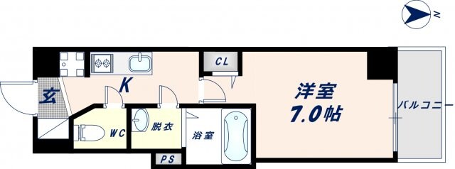 グランパシフィック今里駅前の物件間取画像