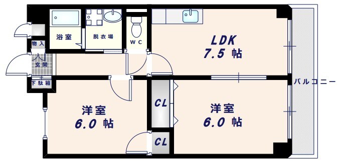 アドバンス渋川の物件間取画像