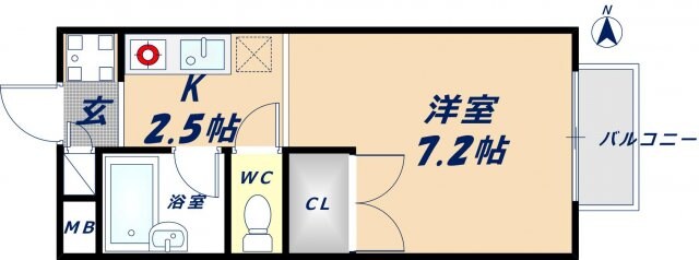 ビオス中小阪 A棟の物件間取画像