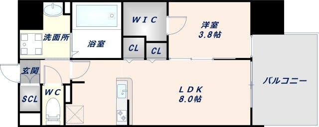 カーサレグラス森ノ宮の物件間取画像