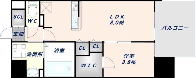 カーサレグラス森ノ宮の物件間取画像