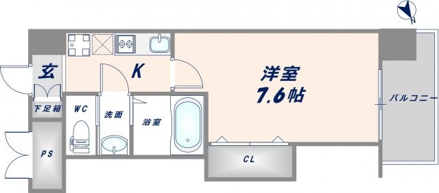 ラグゼ布施北Ⅱの物件間取画像