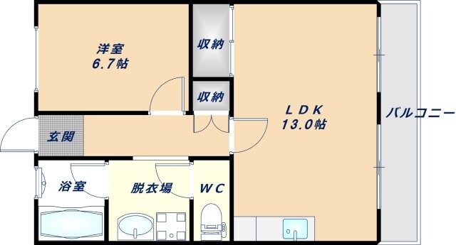 リバーライズ布施Ⅱの物件間取画像