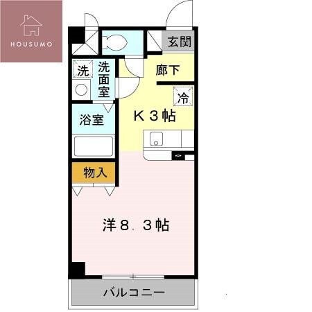 加美駅 徒歩8分 3階の物件間取画像