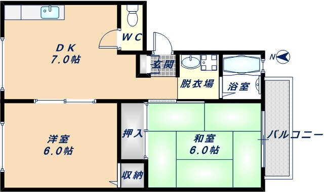 サンビレッジ・なかもりC棟の物件間取画像