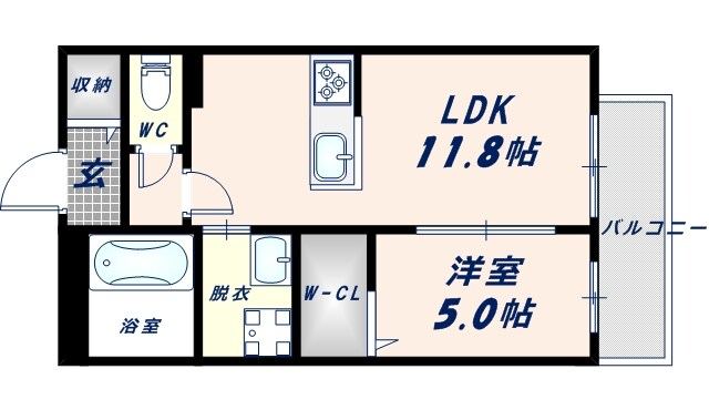 ボヌール森河内の物件間取画像