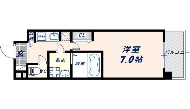 スプランディッド放出の物件間取画像