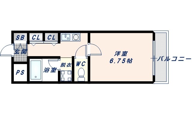 メゾン朝日八戸ノ里の物件間取画像