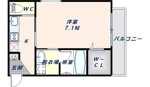 STEADY八戸ノ里の物件間取画像