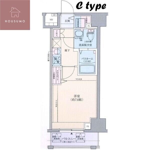 グランドロアール南巽の物件間取画像