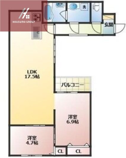 GLANZ平野の物件間取画像