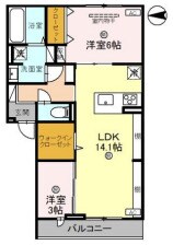 （仮称）D-ROOM新家2丁目の物件間取画像