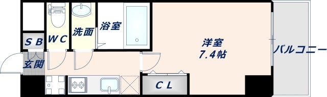 ソルテラスOSAKA MID EASTクレアストの物件間取画像