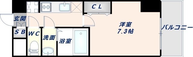 ソルテラスOSAKA MID EASTクレアストの物件間取画像