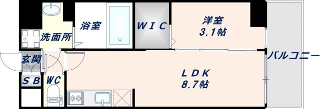 ソルテラスOSAKA MID EASTクレアストの物件間取画像