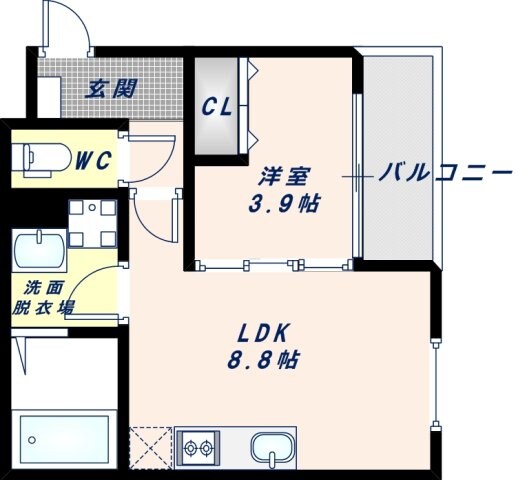 仮称）東大阪市大蓮東1丁目APの物件間取画像