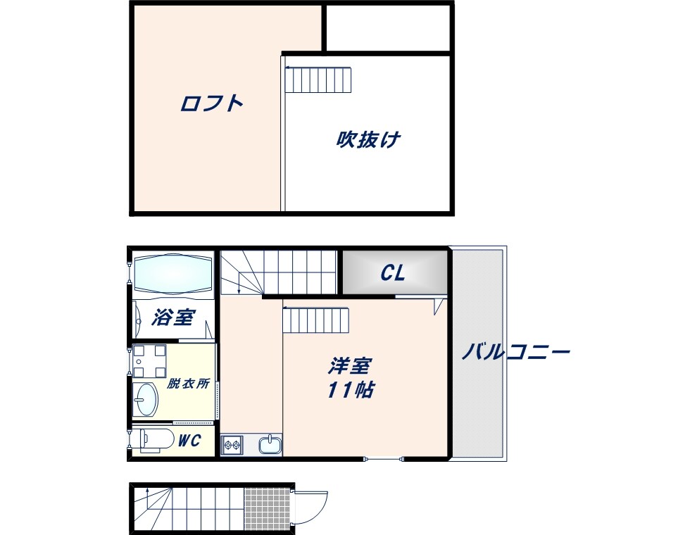 プリッ2大蓮南の物件間取画像