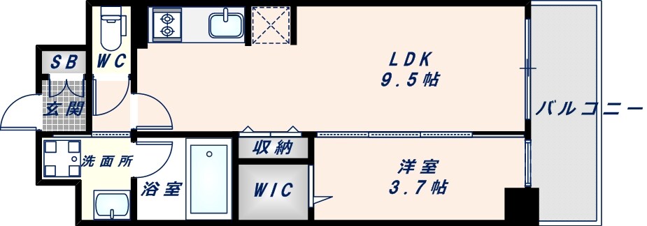 セイワパレス深江橋駅前の物件間取画像