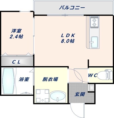 リアコート高井田中央ＷＥＳＴの物件間取画像