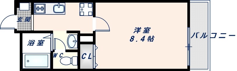 エントピア西堤 Aの物件間取画像