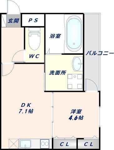 フジパレス弥刀Ⅲ番館の物件間取画像