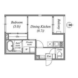 ハーモニーテラス巽西の物件間取画像