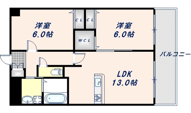 アプローズ今里の物件間取画像