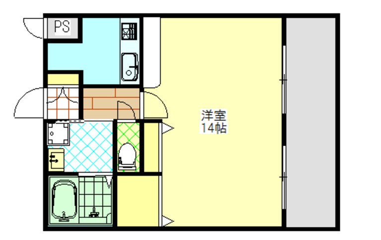 ラフィーネ今里の物件間取画像