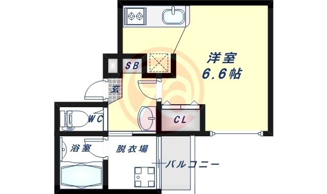 リバーライズ東小橋の物件間取画像