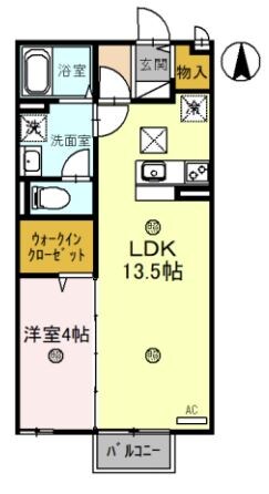 カーサ・エクレールB棟の物件間取画像