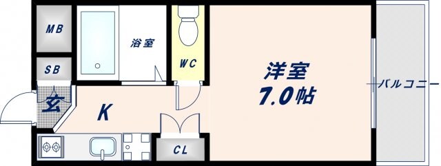 長田駅 徒歩3分 7階の物件間取画像