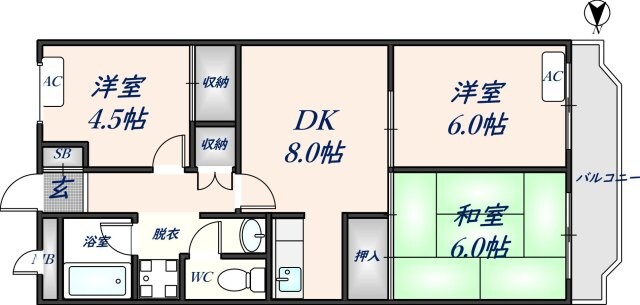 第2東大阪村橋マンションの物件間取画像