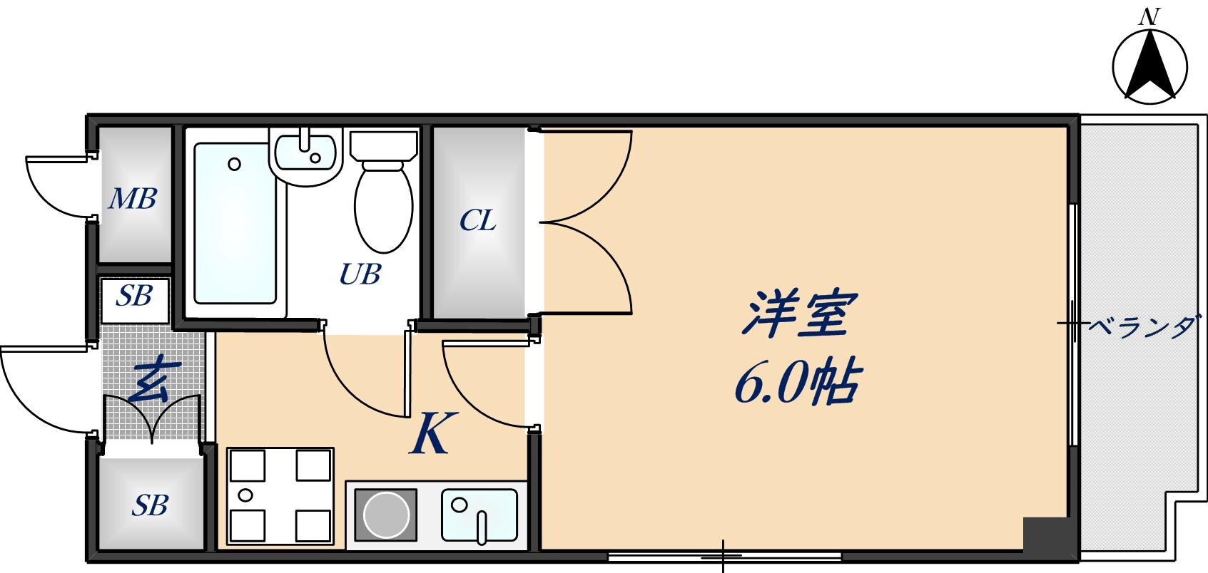 中西マンションの物件間取画像