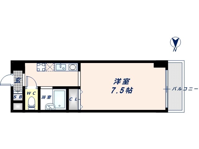 河内小阪駅 徒歩1分 5階の物件間取画像