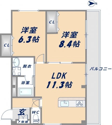 アクアDUOの物件間取画像