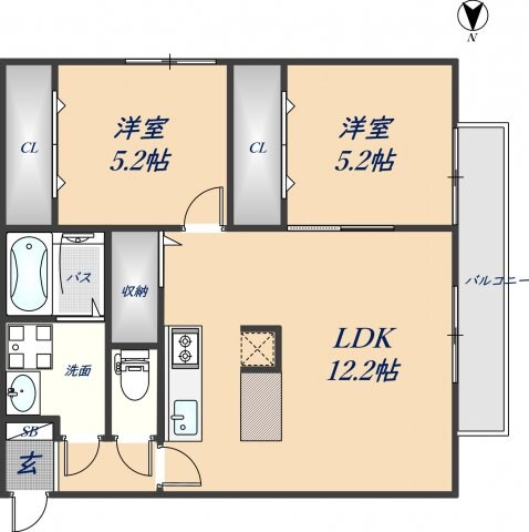 Gradito東石切(グラディート東石切)の物件間取画像