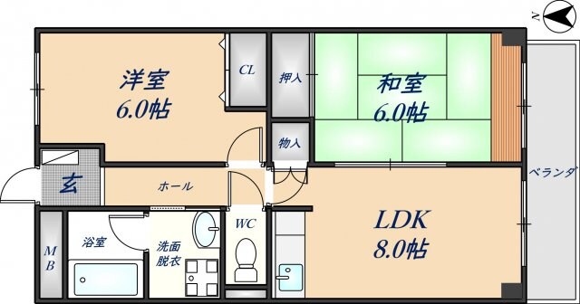 セントポリア東花園の物件間取画像