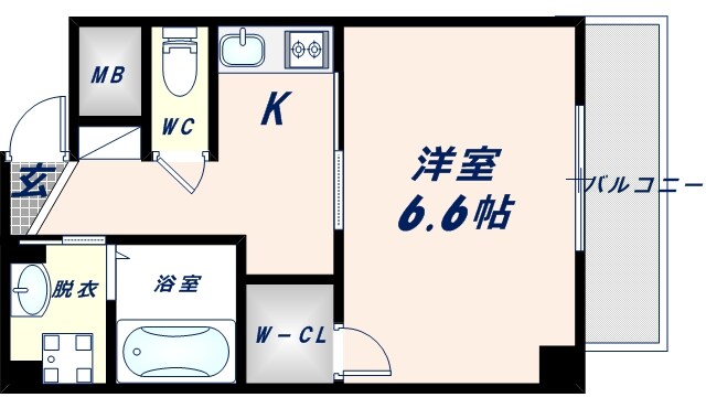 今里駅 徒歩5分 5階の物件間取画像
