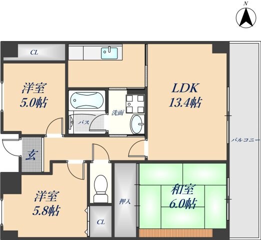 ベルカーサ太子田の物件間取画像