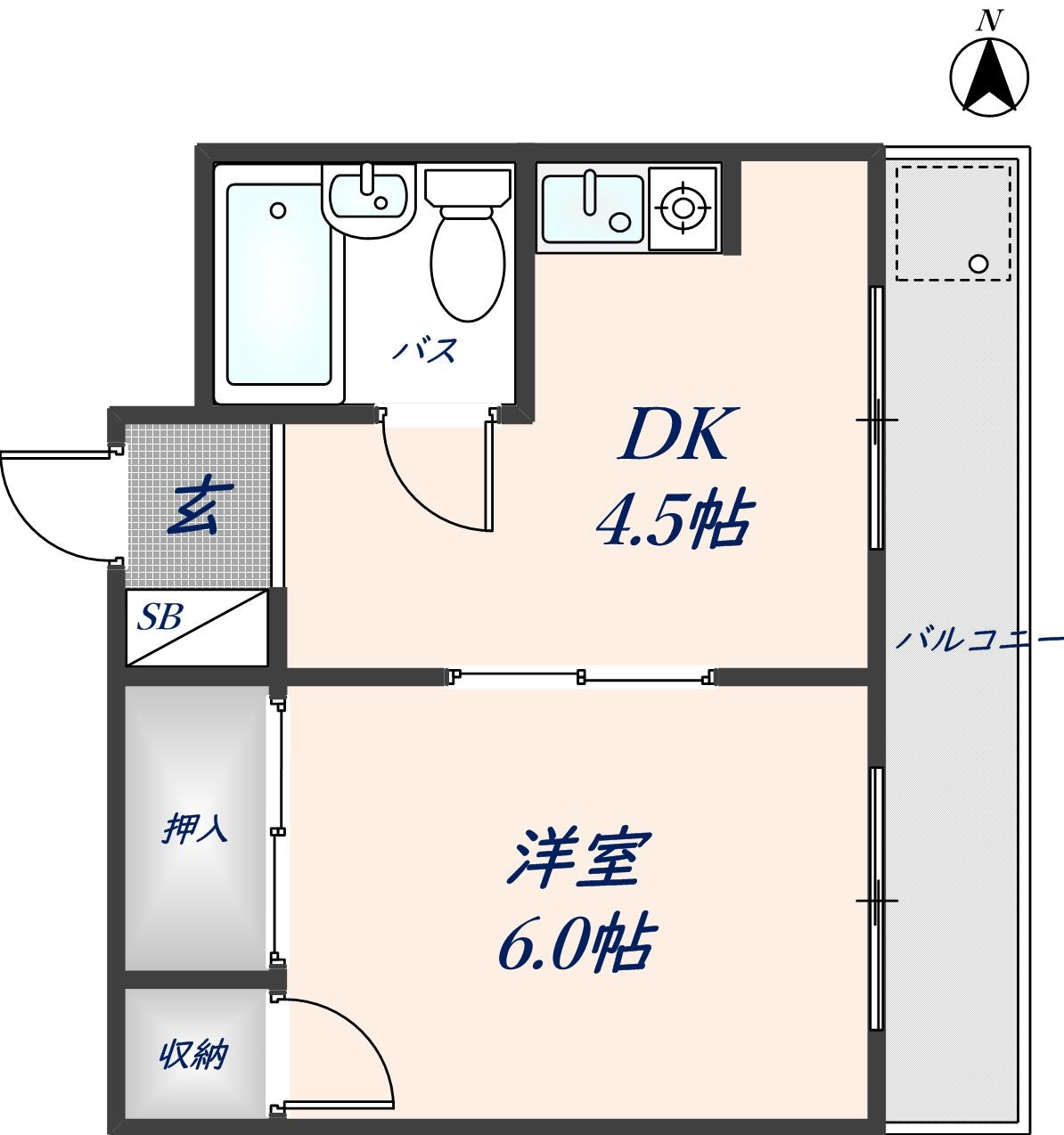 エスポワール高安の物件間取画像